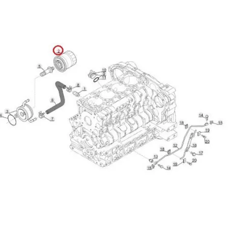 279809 FILTR OLEJU SILNIKA MANITOU (SILNIK KUBOTA)