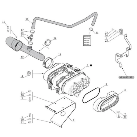 923593 Filtr powietrza zewnętrzny owalny MANITOU