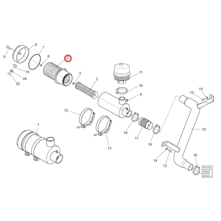 723755 Filtr powietrza zewnętrzny MANITOU